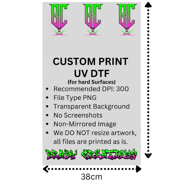 custom UV DTF printing
