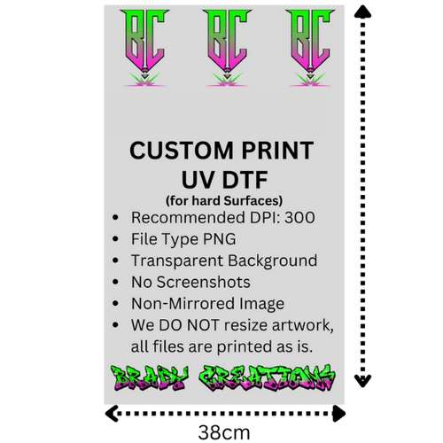 custom UV DTF printing